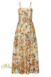 Spaghetti Strap Pocketed Floral Print Swing Maxi Dress