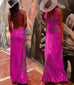 Margovil Criss Cross Open Back Tie Dye Maxi Dress(6 Colors Available)