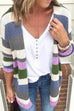 Margovil Colorful Striped Sweater Cardigan