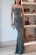 Margovil Sheer Embellished Scoop Neck Cami Maxi Evening Gown