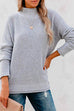 Margovil Fall Solid Mockneck Drop Shoulder Sweater