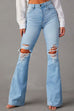 Margovil Distressed Bell Bottoms Ripped Trendy Jeans