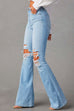 Margovil Distressed Bell Bottoms Ripped Trendy Jeans