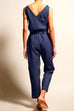 Margovil Casual V Neck Sleeveless Wrapped Jumpsuit