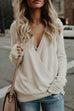 Margovil V Neck Long Sleeve Wrapped Sweater