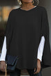 Margovil Crewneck Batwing Sleeve Cloak Top