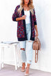 Margovil Open Front Multi-colored Print Cardigans