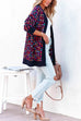 Margovil Open Front Multi-colored Print Cardigans