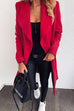 Margovil Lapel Open Front Long Sleeve Cardigans