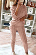 Margovil Crewneck Long Sleeve Sweater and Slim Fit Pants Solid Set