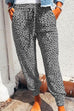 Margovil Casual Tie Waist Leopard Joggers Pants with Pockets