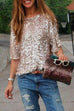 Margovil Crewneck Half Sleeve Sequin T Shirt