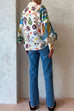 Margovil Balloon Long Sleeve Graffiti Printed Blouse Shirt