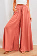 Margovil Drawstring Elastic Waist Wide Leg Baggy Pants(5 Colors Available)