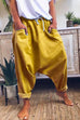 Margovil Solid Drawstring Waist Hippie Harem Pants