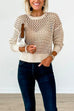 Margovil Crewneck Hollow Out Knitting Top