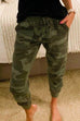 Margovil Casual Drawstring Waisted Camo Jogger