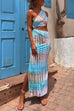 Margovil One Shoulder Cut Out Waist Side Split Tie Dye Maxi Dress