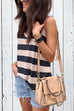 Margovil V Neck Striped Tank Top