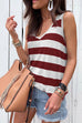 Margovil V Neck Striped Tank Top