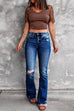 Margovil Distressed Bell Bottoms Ripped Jeans