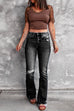 Margovil Distressed Bell Bottoms Ripped Jeans