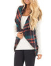 Margovil Pockets Plaid Jacket Vest