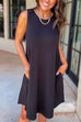 Cute Casual Sleeveless Pocketed Dress