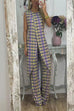 Margovil Printed High Slit Long Tank Top and Bell Bottoms Pants Set