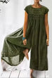 Margovil Ruched Short Sleeve Wide Leg Baggy Jumpsuit